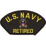 4in. Mil Patch U.S. Navy Retired 4-inch