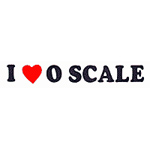 2¼" x 10" I Love O Scale Railroad 2¼" x 10" I Love O Scale Railroad
