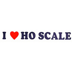 2¼" x 10" I Love HO Scale Railroad 2¼" x 10" I Love HO Scale Railroad