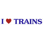 2¼" x 10" I Love Trains Railroad 2¼" x 10" I Love Trains Railroad