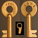  Chicago & Western Indiana Adlake 3551 Switch Key