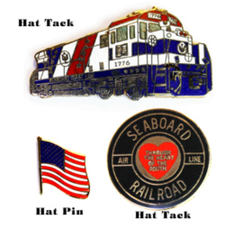 2 Seaboard Hat Tack plus USA Hat Pin