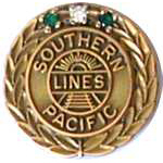 Southern Pacific 35 Year Service Pin RR Hat Pin Southern Pacific 35 Year Service Pin RR Hat Pin