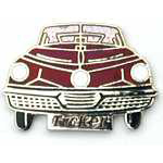  Tucker Maroon Auto Hat Pin