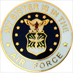 My Sister is in the Air Force Mil Hat Pin My Sister is in the Air Force Mil Hat Pin