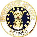  Air Force Retired Mil Hat Pin