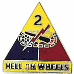  2nd Armored Division Mil Hat Pin