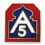  5th Army Mil Hat Pin