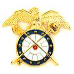  Quater Master insignia Mil Hat Pin