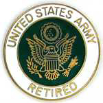  Army Retired Mil Hat Pin