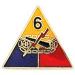  6th Armored Division Mil Hat Pin