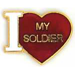  I Love My Soldier Mil Hat Pin