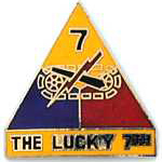  7th Armored Division Mil Hat Pin