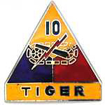  10th Armored Division Mil Hat Pin