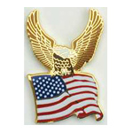 US Flag & Eagle Mil Hat Pin US Flag & Eagle Mil Hat Pin