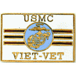  USMC Viet Veteran Mil Hat Pin