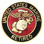  Marine Retired Mil Hat Pin