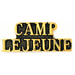  Camp Lejune script Mil Hat Pin