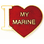 I Love My Marine Mil Hat Pin I Love My Marine Mil Hat Pin
