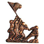  Iwo Jima Flag Raising Mil Hat Pin