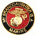  My Granddaughter is a Marine Mil Hat Pin