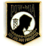 POW MIA 5/8" Blk Mil Hat Pin POW MIA 5/8" Blk Mil Hat Pin