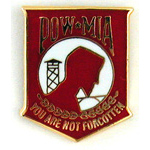  POW MIA 5/8" Red Mil Hat Pin