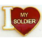  I Love my Soldier Mil Hat Pin