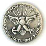 US Navy Retired Mil Hat Pin US Navy Retired Mil Hat Pin