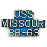 USS Missouri Script Mil Hat Pin USS Missouri Script Mil Hat Pin