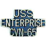 USS Enterprise Script Mil Hat Pin USS Enterprise Script Mil Hat Pin