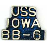 USS Iowa Script Mil Hat Pin USS Iowa Script Mil Hat Pin