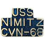 USS Nimitz Script Mil Hat Pin USS Nimitz Script Mil Hat Pin