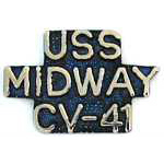 USS Midway Script Mil Hat Pin USS Midway Script Mil Hat Pin