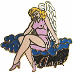  Angel Air Plane Nose Art Mil Hat Pin