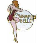  Memphis Bell (red) Air Plane Nose Art Mil Hat Pin