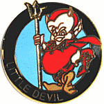  Little Devil Air Plane Nose Art Mil Hat Pin