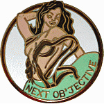  Next Objective Air Plane Nose Art Mil Hat Pin