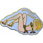  Innocent Infant Air Plane Nose Art Mil Hat Pin