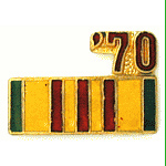  Vietnam 70 Service Ribbon Mil Hat Pin