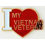  I Love My Viet Vet Mil Hat Pin