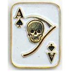  Death Card Mil Hat Pin