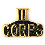  III Corp Mil Hat Pin