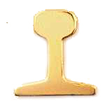 End of Rail RR Hat Pin End of Rail RR Hat Pin