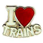 I Love Trains RR Hat Pin I Love Trains RR Hat Pin