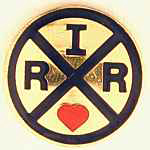 I Love RR- Crossings RR Hat Pin I Love RR- Crossings RR Hat Pin