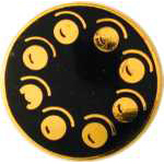 Circle of Stop Lights black RR Hat Pin Circle of Stop Lights black RR Hat Pin