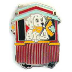 Dalmatian in Caboose RR Hat Pin Dalmatian in Caboose RR Hat Pin