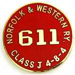 N & W Railway - # 611 4-8-4 RR Hat Pin N & W Railway - # 611 4-8-4 RR Hat Pin