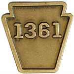 Pennsylvania Shield 1361 RR Hat Pin Pennsylvania Shield 1361 RR Hat Pin